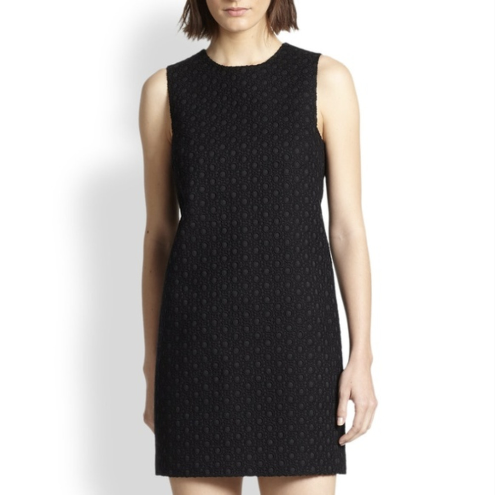 Theory Gwideen Eyelet Sleeveless Sheath Dress Black Size 4